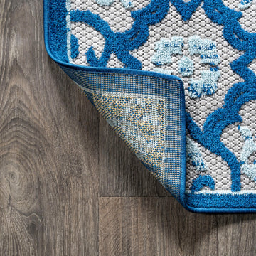 Gallia Tile Trellis High-low Indoor/outdoor Area Rug